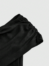 Solid Color Off-Shoulder Ruffle Slim Fit Top